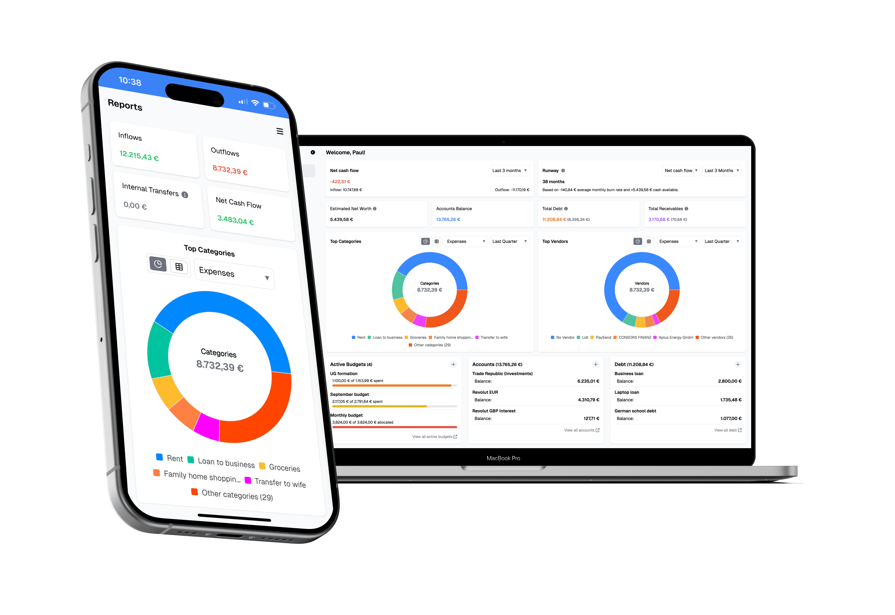heyFinance dashboard preview